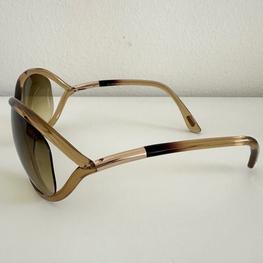 Tom Ford TF8 Jennifer Sunglasses - Tan Gradient 614 - Picture 5 of 11